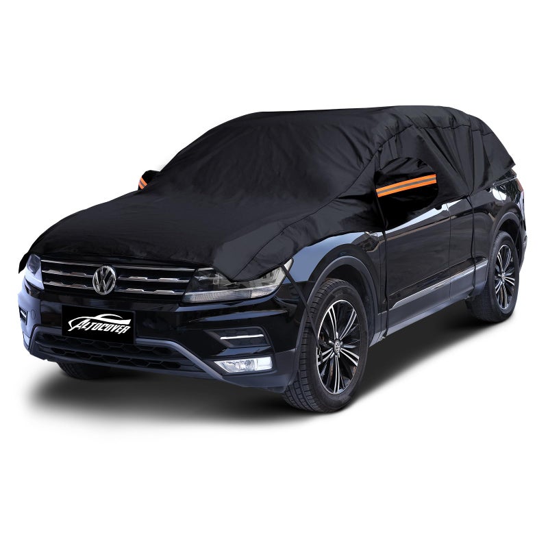 AltoCover Half Car Cover Top, Hail Protector Car Cover with Cotton Liner, Sunroof & Windshield Cover for Ice and Snow, All Weather Vehicle Body Cover for Sun, Rain, Dust, Fit SUV M - Image 1