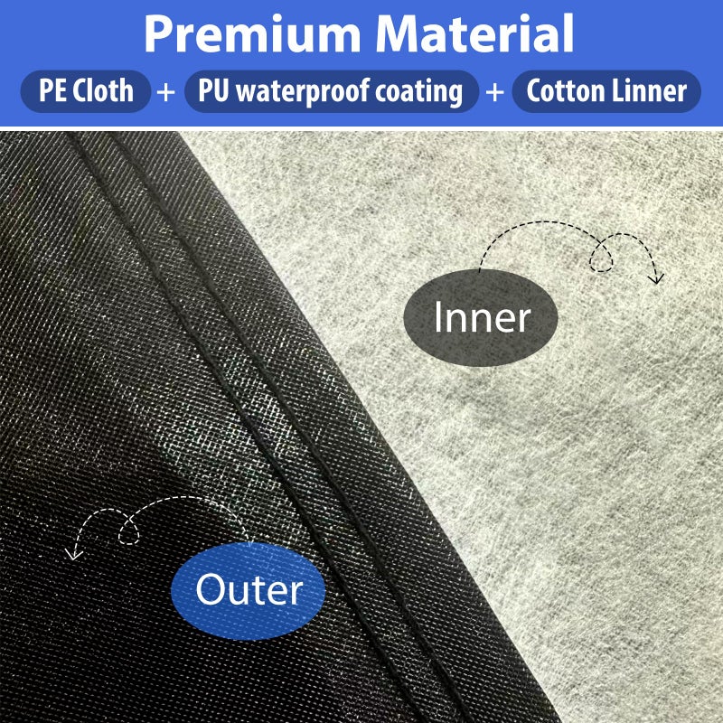 AltoCover Half Car Cover Top, Hail Protector Car Cover with Cotton Liner, Sunroof & Windshield Cover for Ice and Snow, All Weather Vehicle Body Cover for Sun, Rain, Dust, Fit SUV M - Image 2