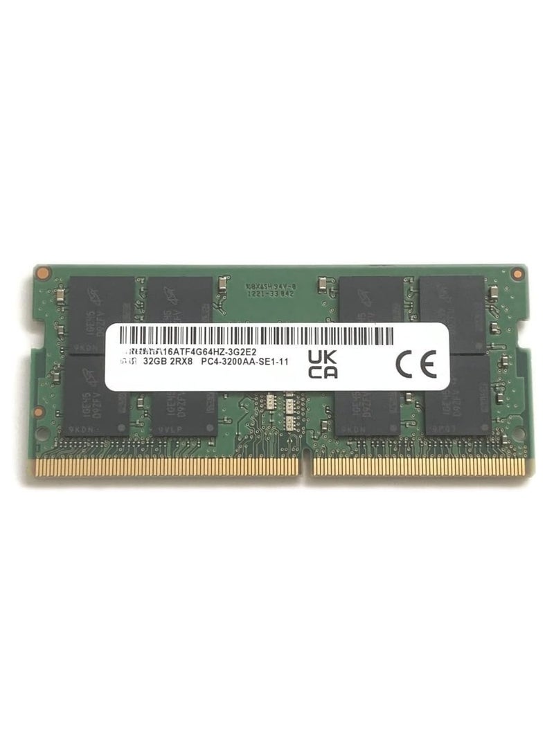 رام DDR4 سعة 32 جيجابايت للابتوب – تردد 3200 ميجاهرتز، 2Rx8، SODIMM، متوافقة مع ديل وHP ولينوفو - Image 1
