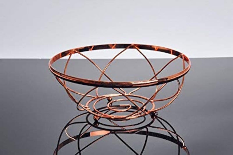 Sailing Sailing Fruit BasketBowlStorage Rose Gold Fruit Basket Rich Copper Color - Image 1