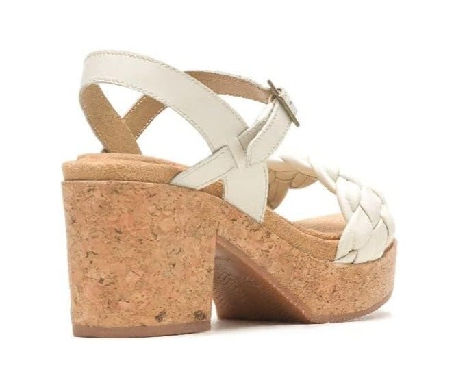 HUSH PUPPIES White Leather Platform Sandals - Image 3
