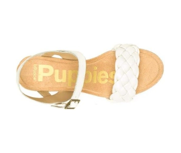 HUSH PUPPIES White Leather Platform Sandals - Image 5