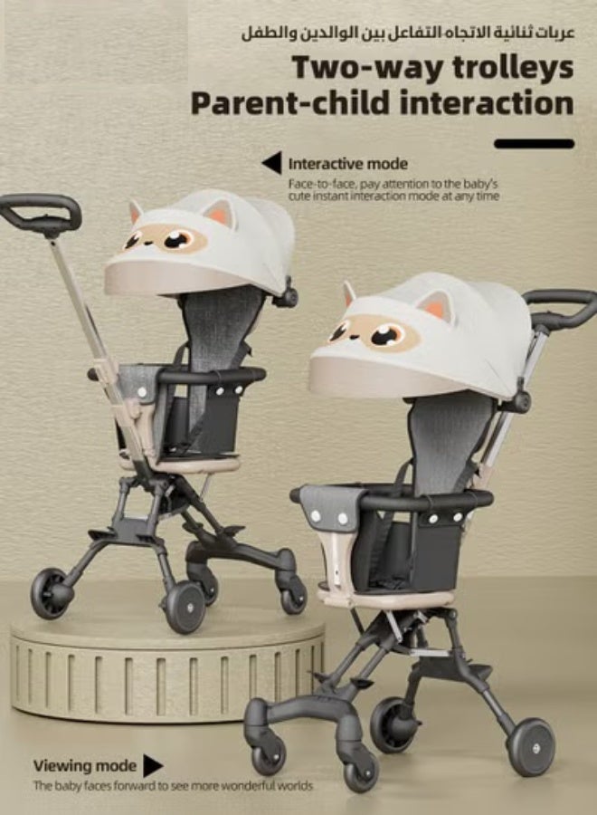 دوكو عربة أطفال، عربة سفر خفيفة للرضع، قابلة للطي بأربع عجلات وطية مدمجة مع حمالة كتف للأطفال من عمر 6-60 شهرًا، مناظر طبيعية مرتفعة - Image 4