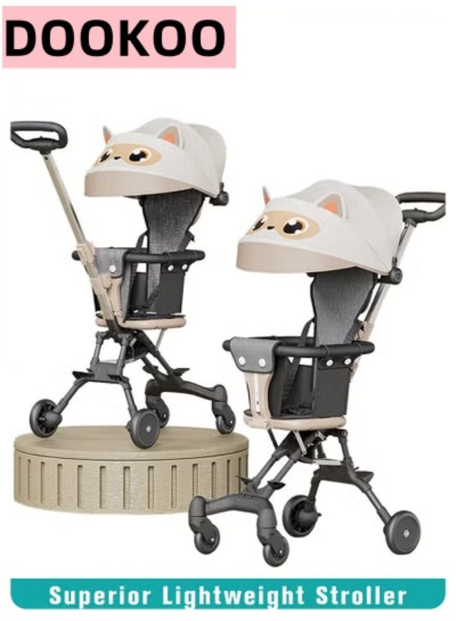 دوكو عربة أطفال، عربة سفر خفيفة للرضع، قابلة للطي بأربع عجلات وطية مدمجة مع حمالة كتف للأطفال من عمر 6-60 شهرًا، مناظر طبيعية مرتفعة - Image 1