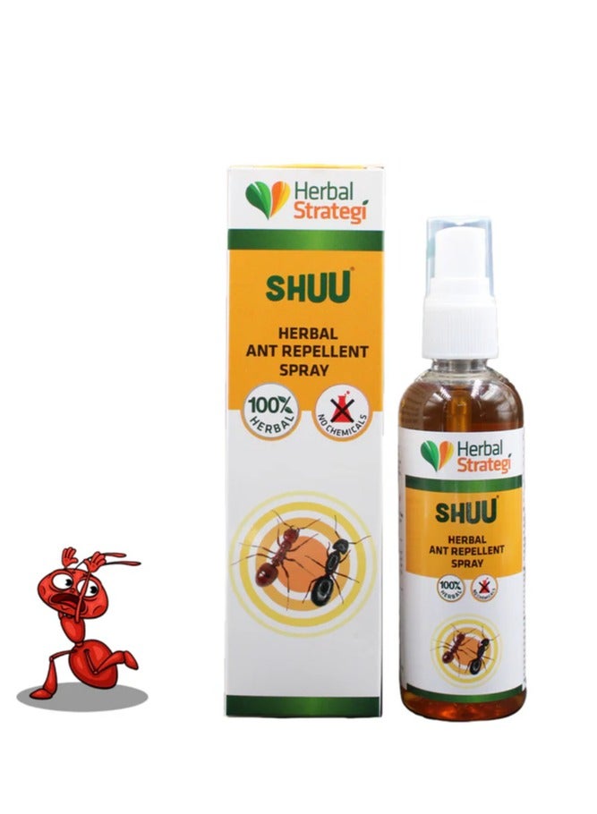 Herbal Strategi STRATEGI Herbal JustOut Ant Repellent Spray | Ant Repellent for Home | Baby-Safe, Pet-Friendly | 100% Herbal | Eco-friendly, Non-toxic (100ML) - Image 1