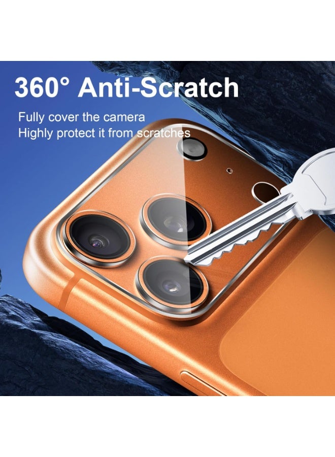 حماية الكاميرا لهاتف 17  برو ماكس من الزجاج المقوى، عبوة من 3 أفلام حماية للكاميرا زجاج واقي عالي الصلابة  غشاء عدسة شفاف عالي الدقة مضاد للخدش لحماية الكاميرا - Image 2