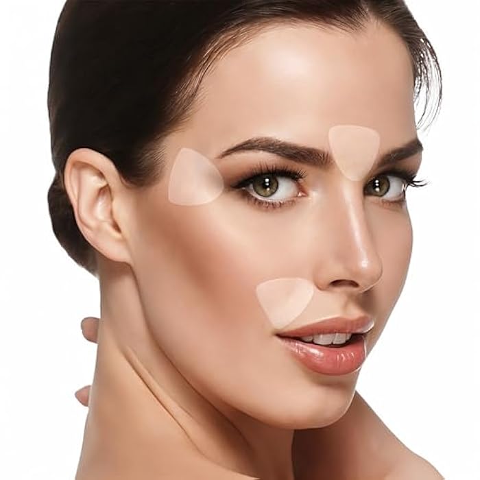 BLUMBODY Face, Forehead Wrinkle Patches – Mini Anti-Wrinkle Facial Patches for Eyes, Mouth, Forehead – Triangle Non-Silicone Face Tape for Elevens, Crows Feet and Fine Lines – 160 Facial Patches - Image 1