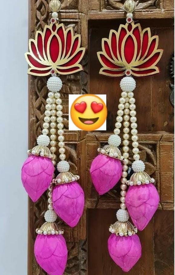 SP SELLPLUS Sellplus Cardboard Lotus Kmalkali with Jhumki Guccha String Torans Garland Bandhwar Decoration Item for Home Dcor Diwali Festival Navratri 
