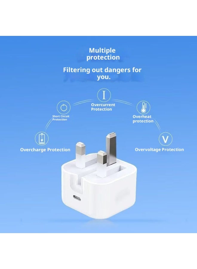 PD20W Foldable USB-C Wall Charger, Compact Fast Charger with Smart Chip and Multiple Safety Protections, Compatible with iPhone, iPad and USB-C Devices - Image 5