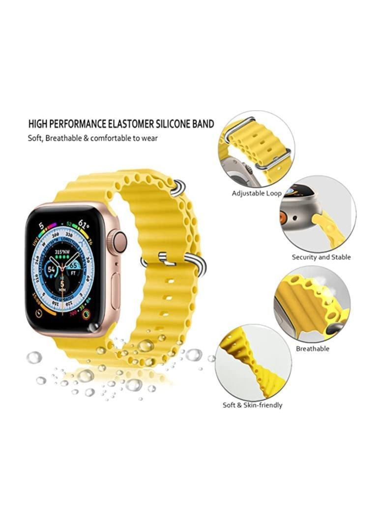 Sport New Silicone Band Compatible with Apple Watch Ultra Ocean 42/44/45/49mm Strap for iWatch Series Ultra 8 7 6 5 SE - Image 4