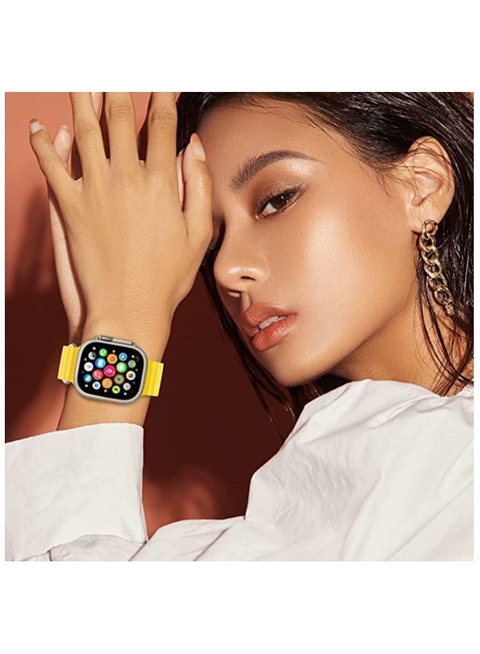 Sport New Silicone Band Compatible with Apple Watch Ultra Ocean 42/44/45/49mm Strap for iWatch Series Ultra 8 7 6 5 SE - Image 5