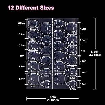 Sularpek False Nails Stickers 240 Pcs DoubleSide Glue Nail Sticker 10 Sheets Transparent Adhesive Nail Tab Breathable False Nail Glue Stickers for DIY Nail Art Decoration - Image 2