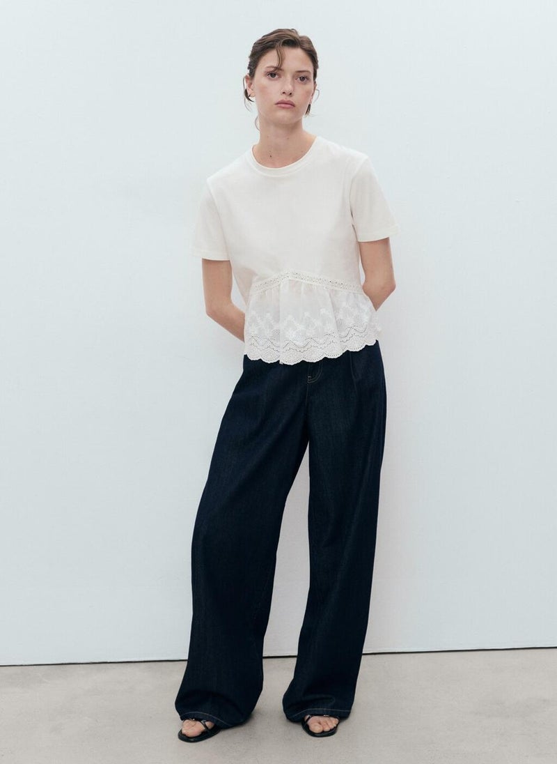 MANGO Round Neck Short Sleeve T-Shirt  - Image 4
