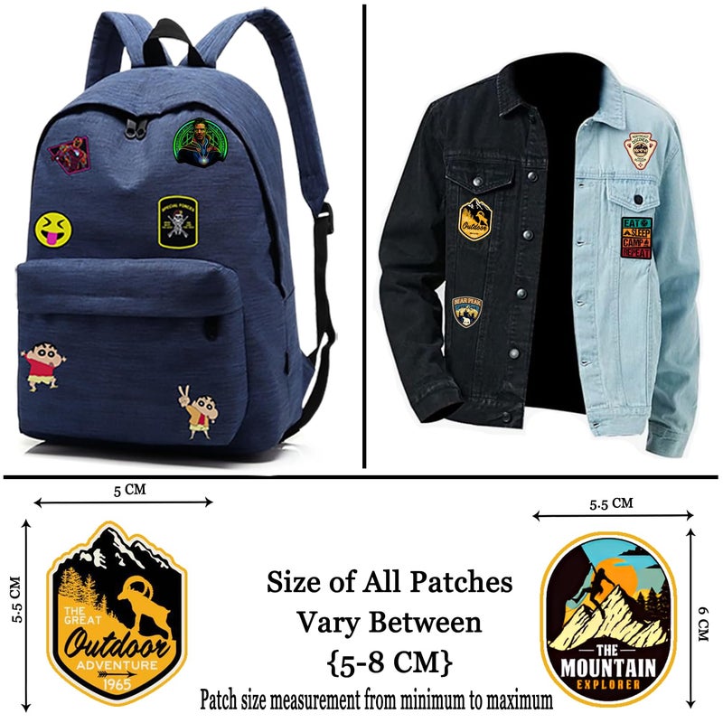 LAZYCHUNKS ® New Unique Mountain,Marvel,Space,Mars,God,Camping,Outdoor Living Patches|New Clothing Accessories for Enhance The Beauty of T-Shirt,Jacket,Bags,Caps,etc. - Image 3