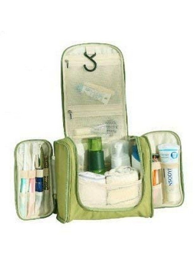 SHRBI Cosmetic Makeup Pouch Organizer with Hanging Toiletry Bag Shaving Kit Bag, Cosmetics, Gadget, Make up and Accessories Bag for Women (Green) - Image 2