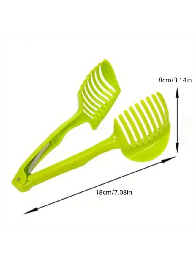 Green Manual Tomato Lemon Slicer Multi Functional Kitchen Gadget For Easy Slicing - Image 5