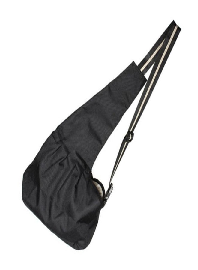 MINAOLULUS Oxford Cloth Pet Carrier Sling Bag Adjustable Single Shoulder Strap Breathable Dog Cat Carrier for Travel Outdoor Use Black - Image 1