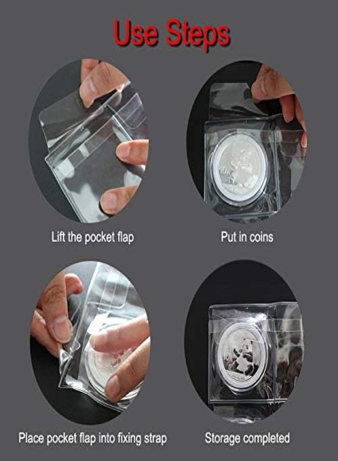Coin storage book, commemorative coin collection book, transparent coin stamp collection book, 30 page pocket paper currency, 10 sheet collection book - Image 3