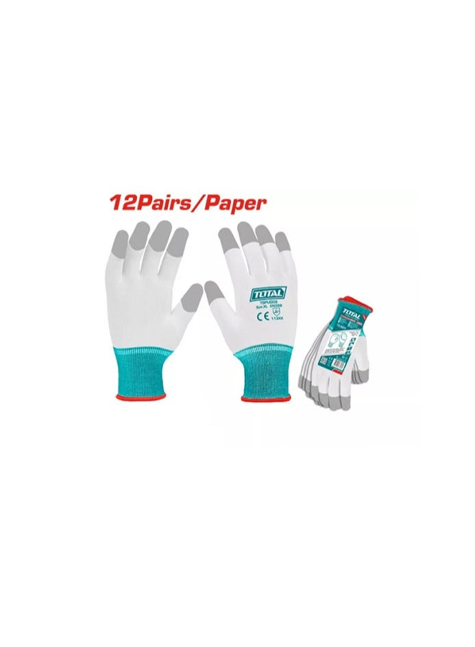 TOTAL TOTAL White Electronics Gloves XL 12 Pair TSPUG02 - Image 2