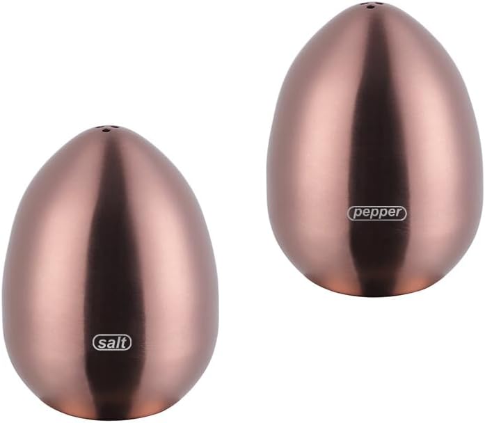 TUPMFG Salt Pepper Shaker Set: Stainless Steel Salt & Pepper Dispenser 2 Pieces for Kitchen (Rose Gold) - Image 1