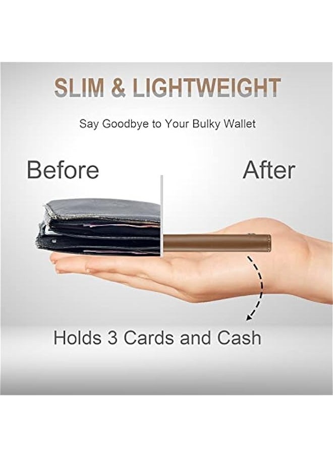 Generic Samsung Galaxy S10 Wallet Case - RFID Blocking Leather Flip Purse Cover Brown  - Image 5