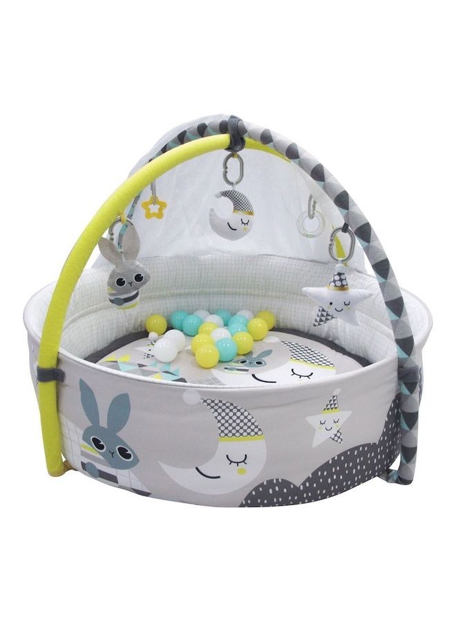 Moon Good Night Baby Pool Mat With Mosquito Net + 20 Pcs Balls ‎45x38x16.5cm - Image 1