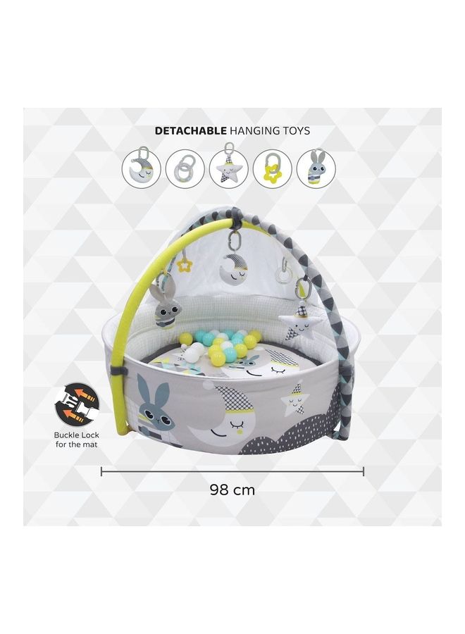 Moon Good Night Baby Pool Mat With Mosquito Net + 20 Pcs Balls ‎45x38x16.5cm - Image 4