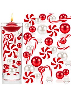 Mtlee MTLEE 2106 Pieces Christmas Vase Filler Pearl for Vase Filler Pearls for Vases Candyland Pearls Water Gels Beads Candles Centerpiece for Christmas Home Table Party Decor(Classic Style)  - Image 1