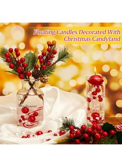 Mtlee MTLEE 2106 Pieces Christmas Vase Filler Pearl for Vase Filler Pearls for Vases Candyland Pearls Water Gels Beads Candles Centerpiece for Christmas Home Table Party Decor(Classic Style)  - Image 5