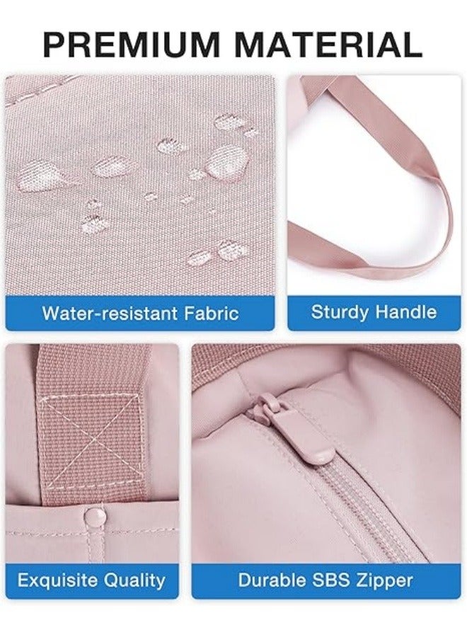 NIBEMINENT Tote Bag for Women, Foldable Tote Bag With Zipper Large Shoulder Bag Top Handle Handbag for Travel, Work - Image 4