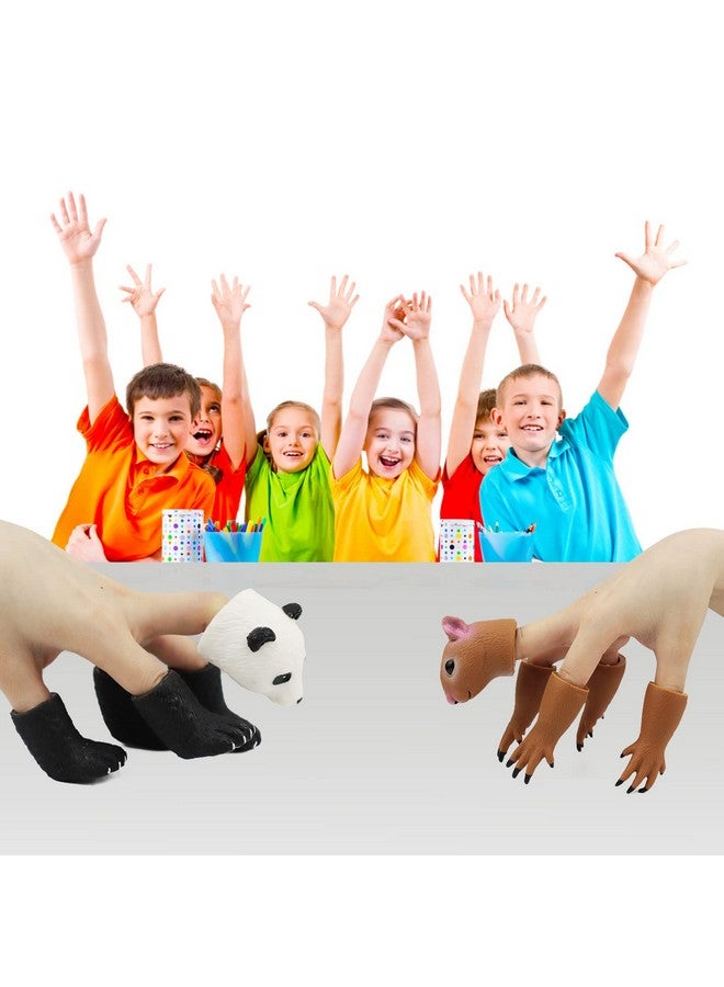 MIMIDOU Cute Animal Finger Puppets Toys 5 Set, Panda, Squirrel, Cat, Shiba Inu, Pug, Role-Telling Animal Puppets, An Excellent Gift For Kids. - Image 5