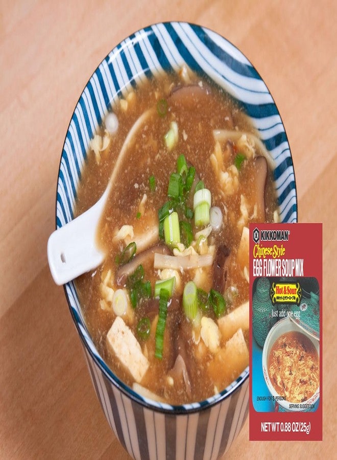 Kikkoman Egg Flower Soup Mix Hot and Sour, 0.88 oz (Pack of 12) - Image 2