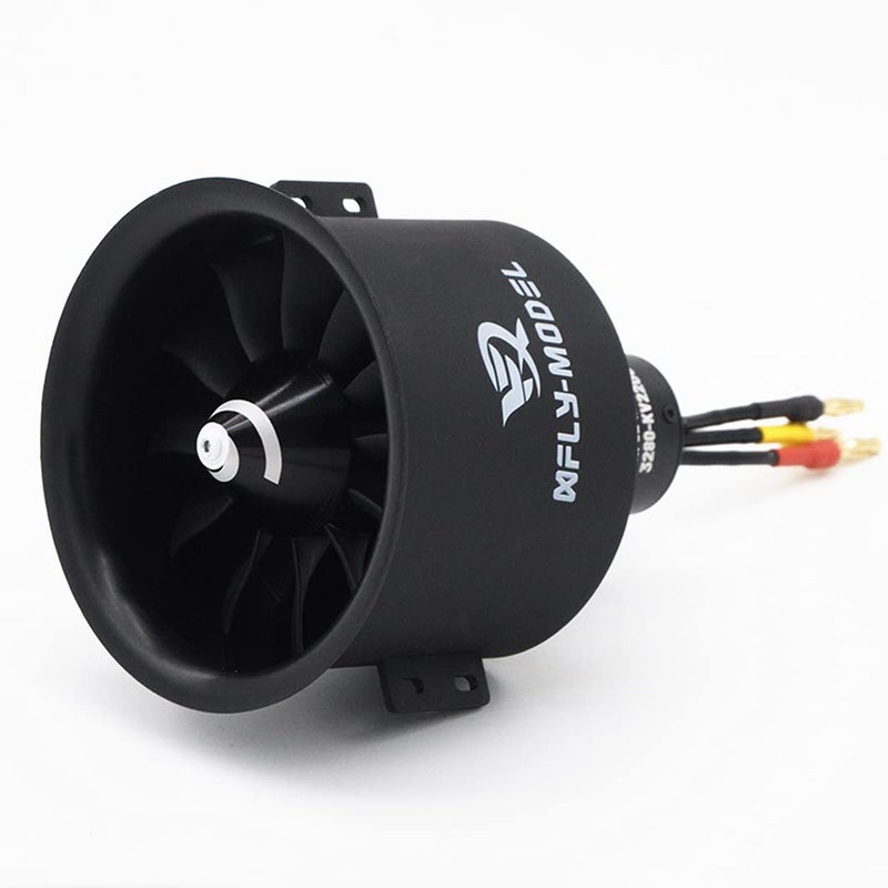 XFLY-MODEL XFLYMODEL 80mm 12 Blades EDF Ducted Fan with 6S Brushless Inrunner 3280KV2200 Motor Model Jet Aircraft - Image 3