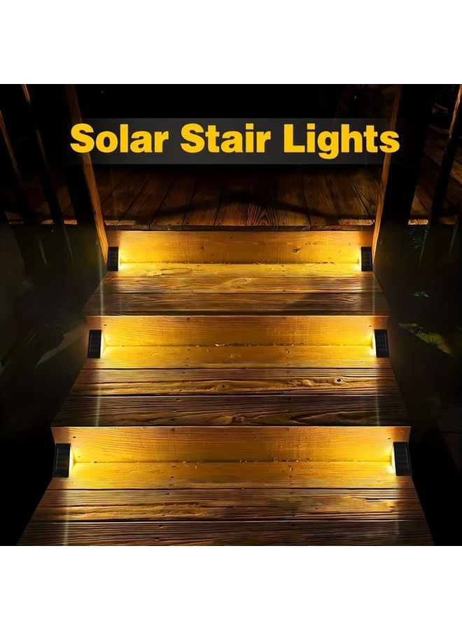 6 قطع أضواء الدرج الشمسية البيضاء للإضاءة الخارجية في الحدائق وممرات الأسوار والأرضيات - Image 4