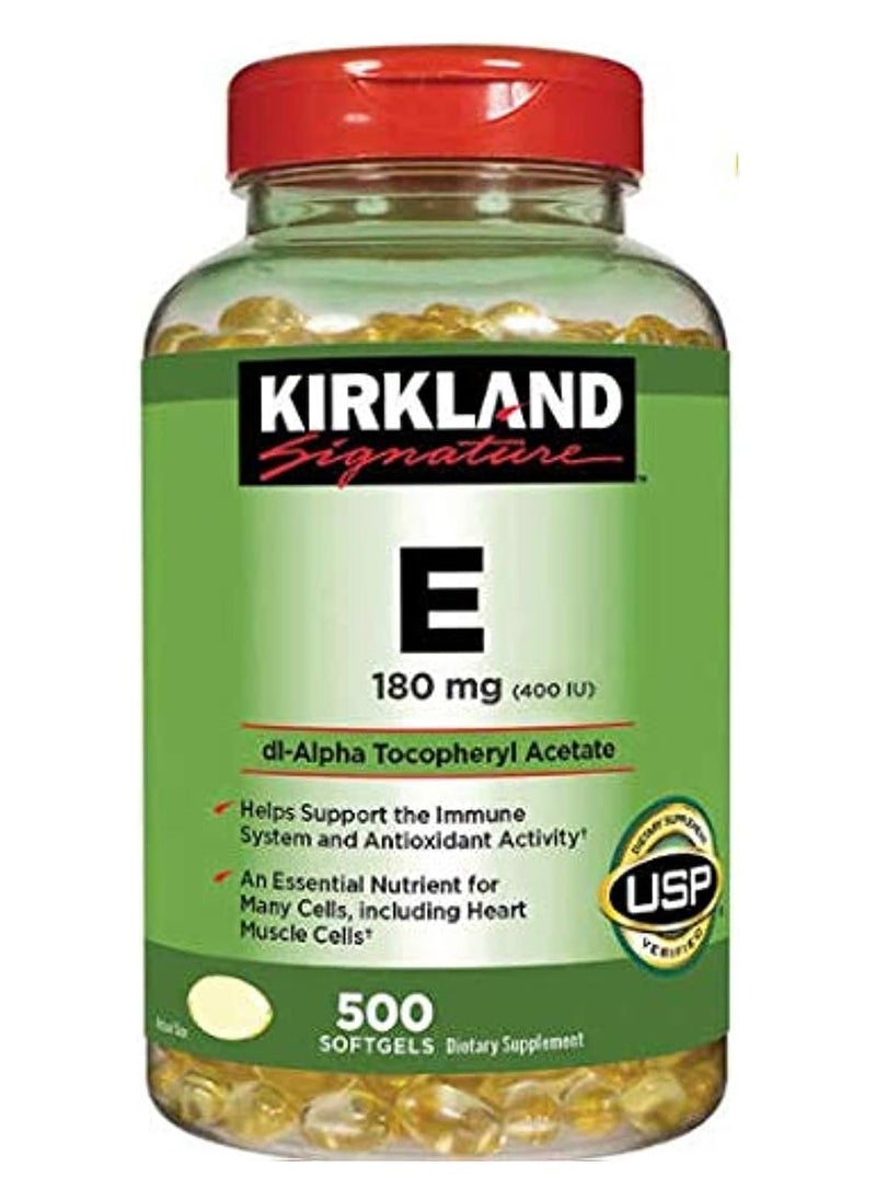 Kirkland Signature - Vitamin E 400 Iu 500 Softgels - Image 1