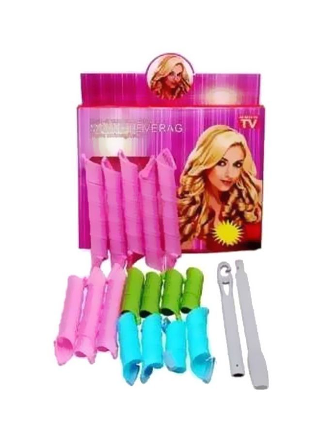 NIBEMINENT Hair Curler Pink/Blue/Green