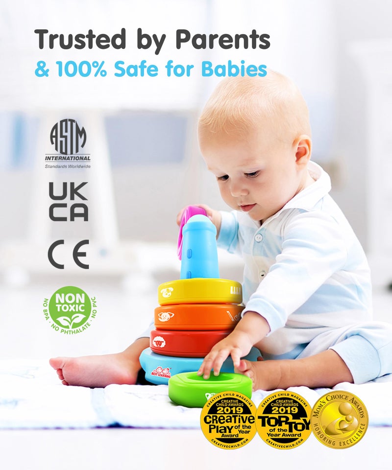 BEST LEARNING Stack & Learn - Developmental Educational Activity Stacking Toy for 6 or 9 Month Old Baby Toys and Up | First 1 Year Boy Girl Gifts for Birthday Gift - Image 2