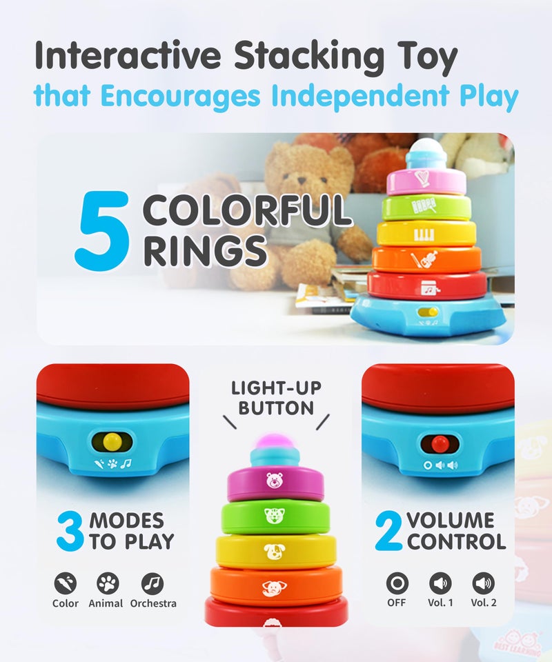 BEST LEARNING Stack & Learn - Developmental Educational Activity Stacking Toy for 6 or 9 Month Old Baby Toys and Up | First 1 Year Boy Girl Gifts for Birthday Gift - Image 4