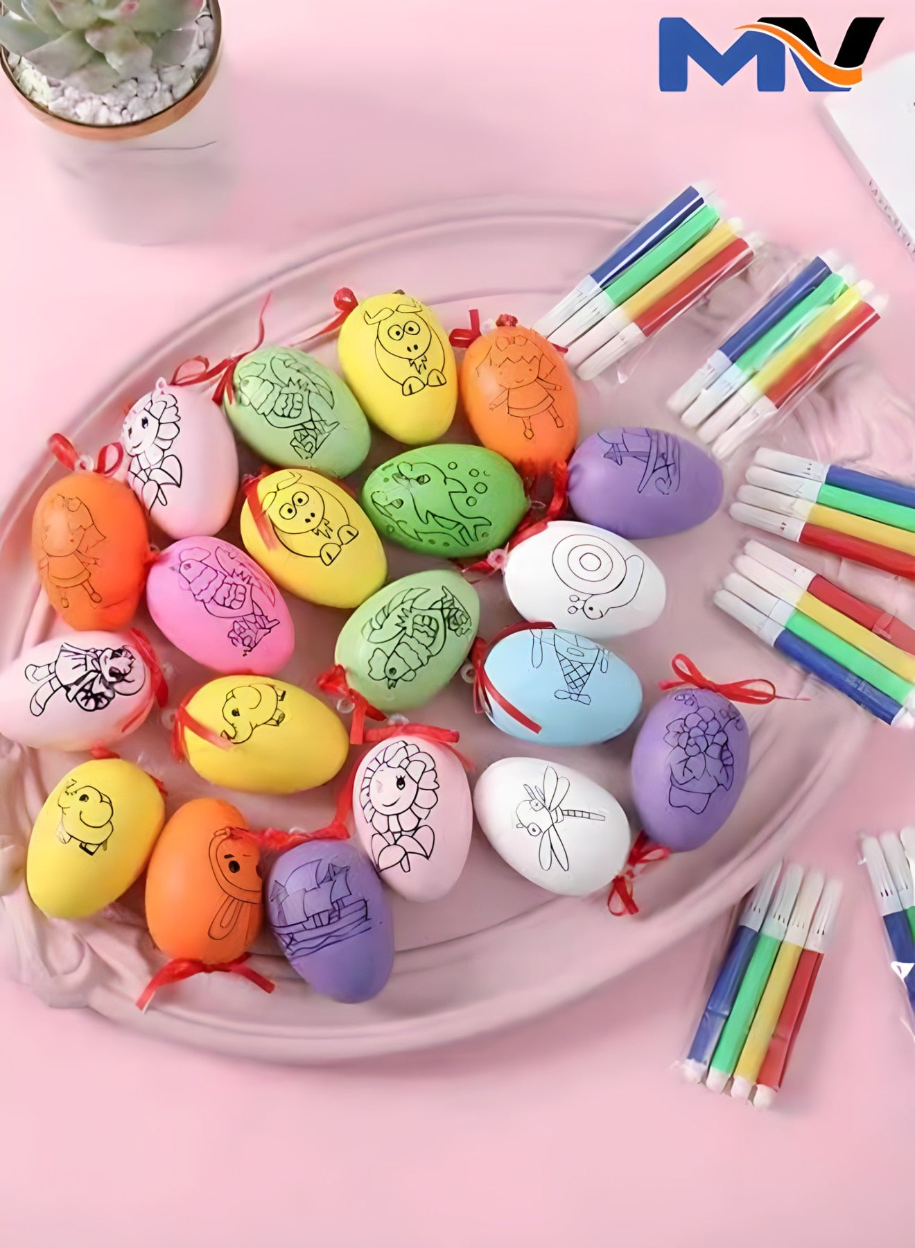 12Pcs Egg Painting kit For Kids Gift Toys/Birthday Giveaways For Kids/Return Gifts For Birthday Party Kids/Pinata Birthday Goodie Bags Fillers Girls Boys