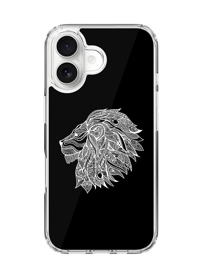 Stylizedd Classic Clear MagSafe Case for iPhone 17 , Hybrid Soft Case Flexible Edges Anti Drop TPU PC Gel Thin Transparent Cover [ Designed for iPhone 17 ] - Lion Abstract