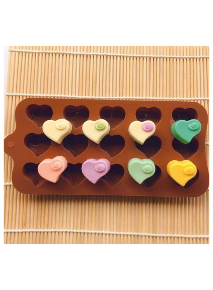 2 psc Silicone Chocolate Mold Set (2 Pieces) - Non-Stick Silicone Chocolate Mold for Kitchen, Candy, Cookie, Pudding, Ice Cube. Premium Chocolate Molds for Cake Decorating and Baking, Non-Stick Molds for Making Chocolate, Maamoul, Ice (2 Pieces Randomly Assorted Shapes) - Image 3