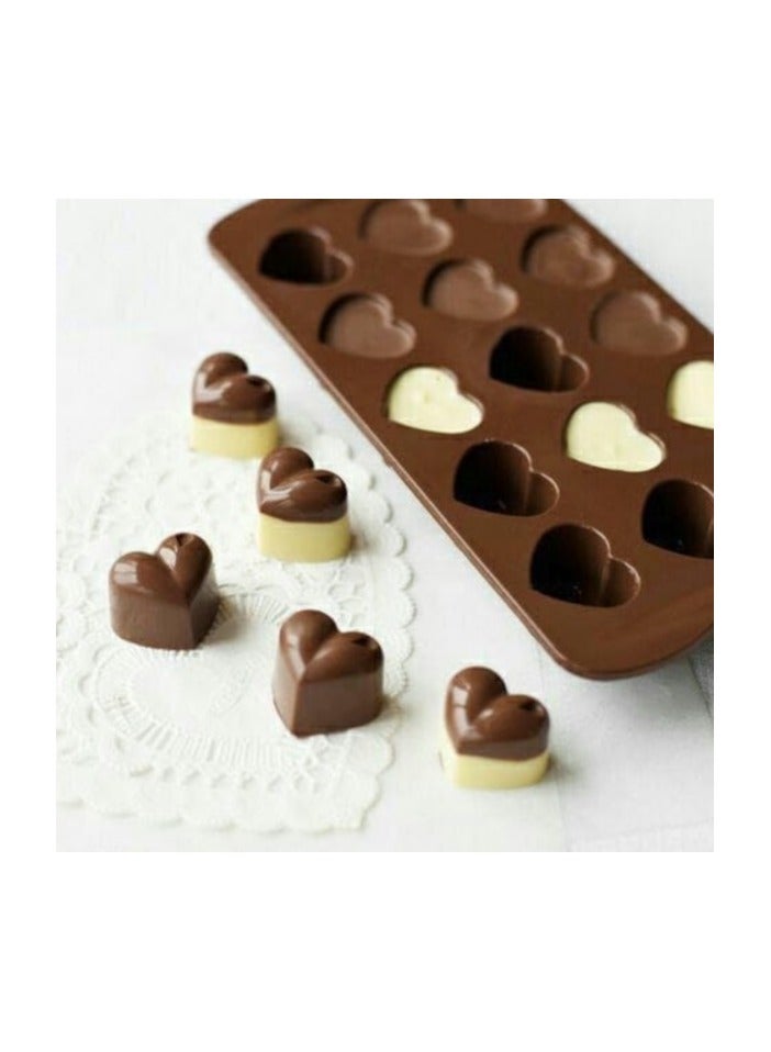 2 psc Silicone Chocolate Mold Set (2 Pieces) - Non-Stick Silicone Chocolate Mold for Kitchen, Candy, Cookie, Pudding, Ice Cube. Premium Chocolate Molds for Cake Decorating and Baking, Non-Stick Molds for Making Chocolate, Maamoul, Ice (2 Pieces Randomly Assorted Shapes) - Image 5