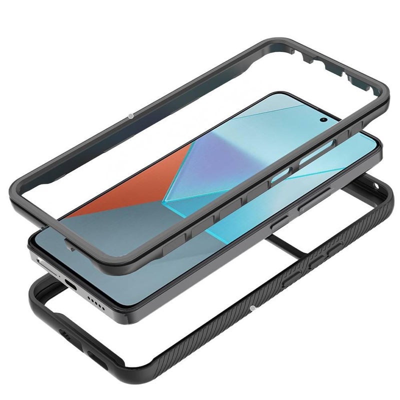 Scratch Resistant Silicone Cover Protective , , for Redmi Note 13 Pro , Black for Family Use - Image 4