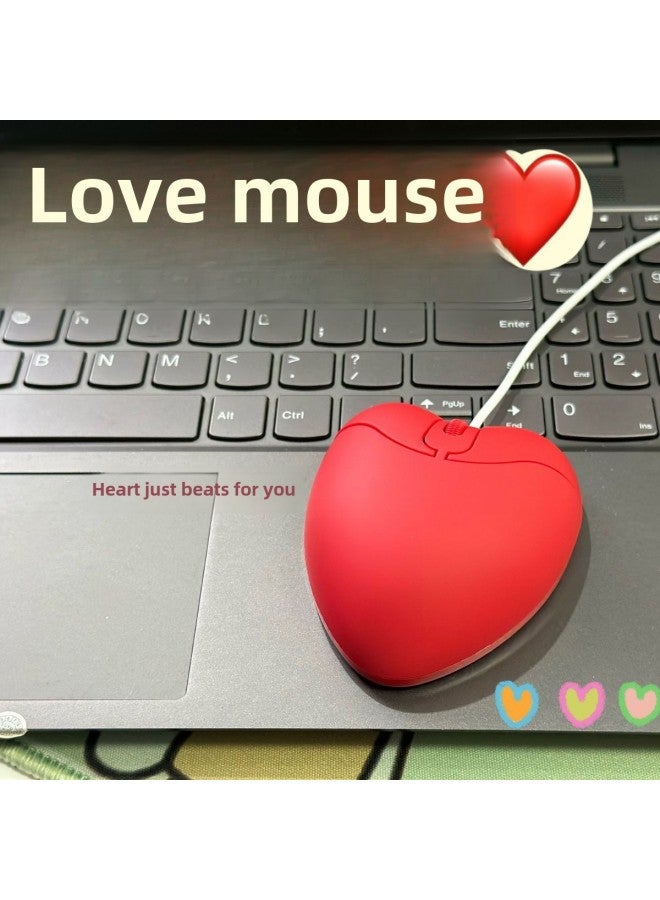 Cute Large Wireless 2.4g Bluetooth Dual-mode TYPE-C-port Charging Love Mouse Funny Cute Student Mouse-Specifications:Large Wireless 2.4g + Bluetooth Dual-mode Red Love Mouse (TYPR-C-port Charging Version) - Image 3