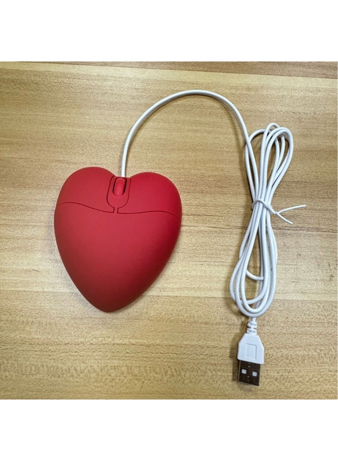 Cute Large Wireless 2.4g Bluetooth Dual-mode TYPE-C-port Charging Love Mouse Funny Cute Student Mouse-Specifications:Large Wireless 2.4g + Bluetooth Dual-mode Red Love Mouse (TYPR-C-port Charging Version) - Image 4