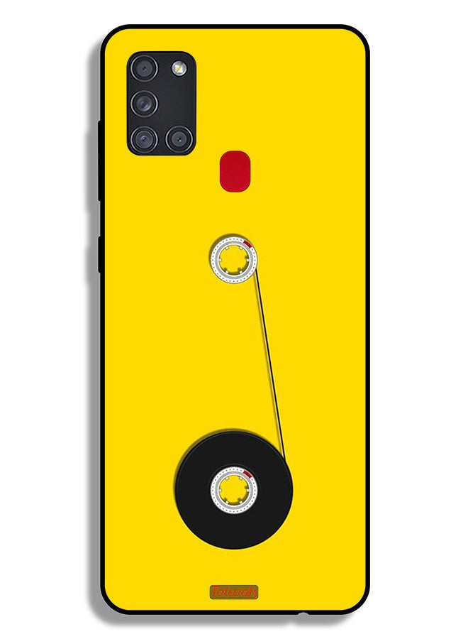 Tolwak Samsung Galaxy A21s Protective Case Cover Cassette Wheel Art - Image 1