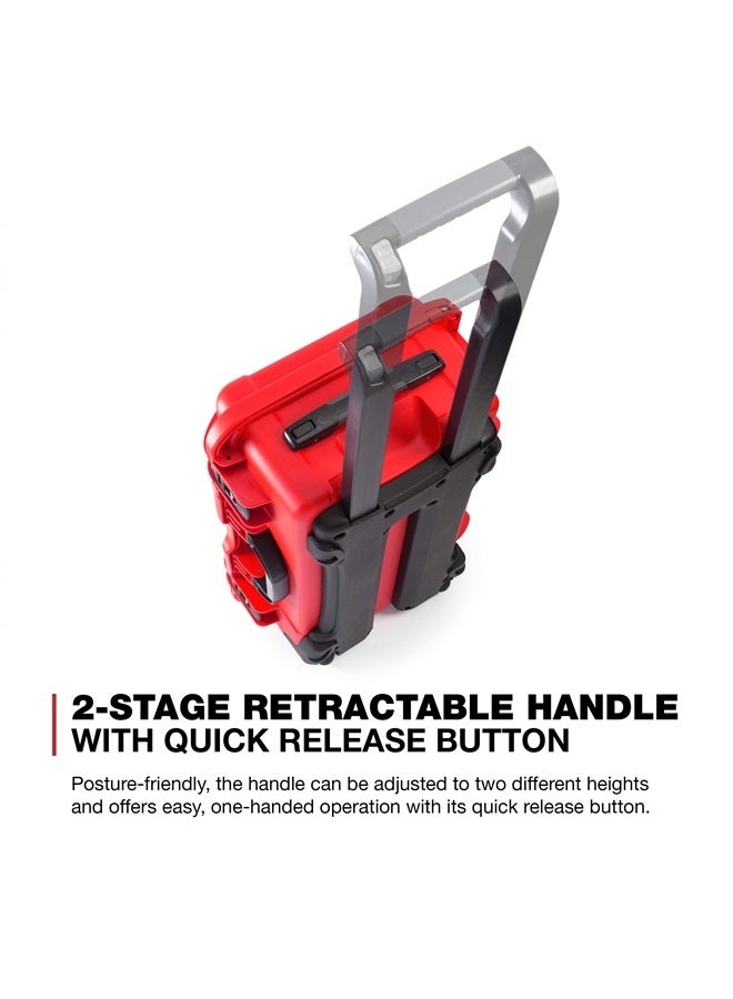 Nanuk 935 Waterproof Carry-On Hard Case with Lid Organizer and Padded Divider w/ Wheels - Red - Image 2