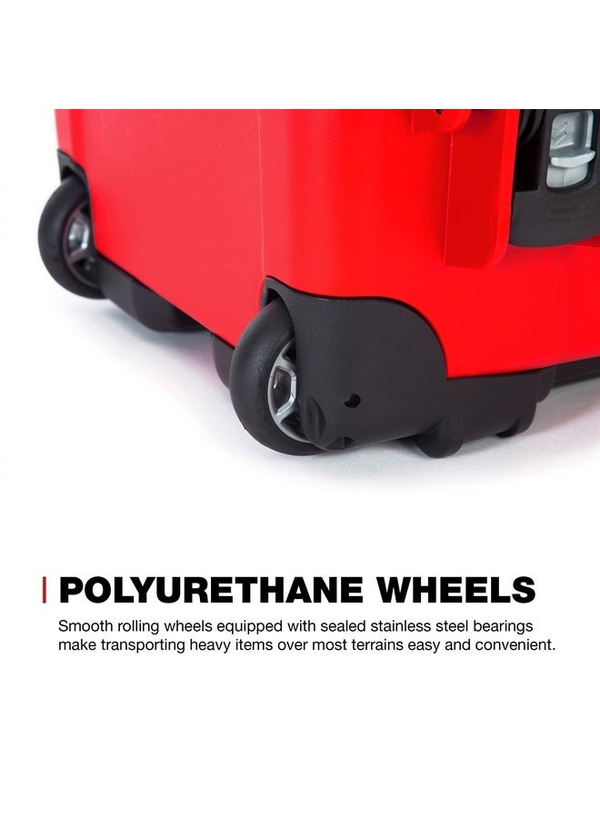 Nanuk 935 Waterproof Carry-On Hard Case with Lid Organizer and Padded Divider w/ Wheels - Red - Image 3