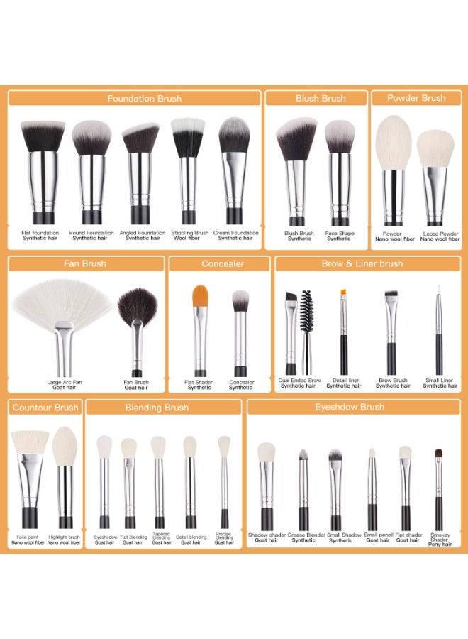 BEILI Professional Makeup Brush Set Original NaturalMakeup Tools Kit - Image 2