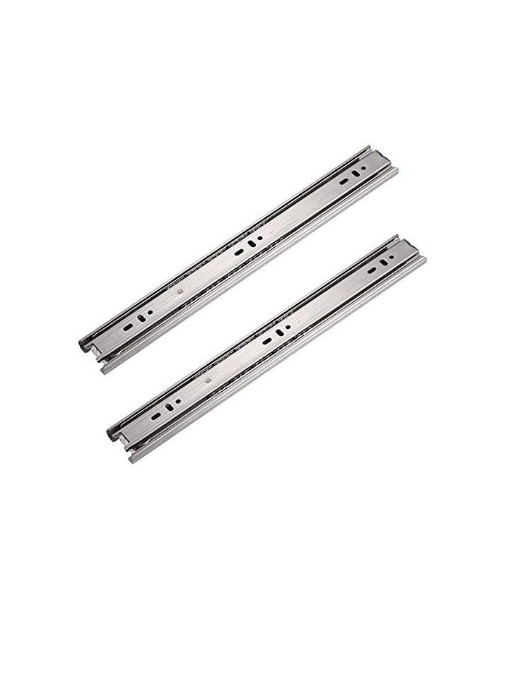 Push To Open Cabinet Drawer Slide Rail Ball Bearing System Side Mount Full Extension (14 inch (35cm))  - Image 1